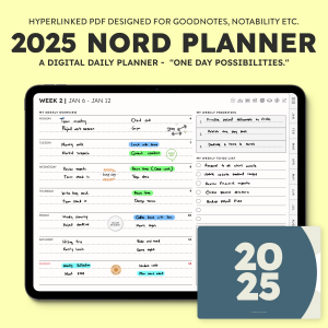 2025 Nord Digital Daily Landscape Planner for Goodnotes