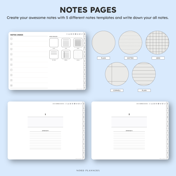 2025 Nord Monthly Landscape Digital Planner for iPad (Goodnotes, Noteful) - Image 6