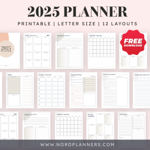 Free Printable Planner by Nord Planners | Stay Organized, Stay Inspired